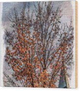 Cold Autumn Prayers W/ Dream Vignette Border Wood Print