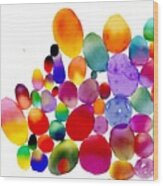 Color Bubbles Wood Print