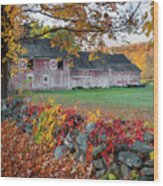 Color Of New England Wood Print