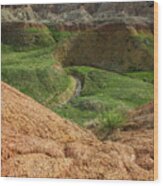 Colorful Badlands South Dakota Landscape Wood Print