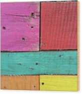 Colorful Boards In The Caribbean Wood Print