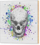 Colorful Evil Skull Wall Art - High Quality Wood Print