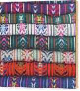Colorful Mexico Photos - Folded Textiles Wood Print