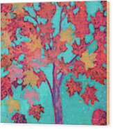 Colors Of Autumn Wood Print