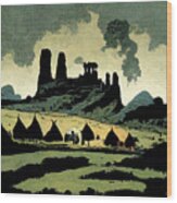 Comic  Iron  Age  Grim    Dark  Wildlands  With  Caravan  Lands  17b1cb41  Ff17  4ca4  81ba  8ad684c Wood Print