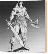 Conan The Barbarian - Ink Wood Print