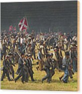 Confederate Charge At Gettysburg Wood Print