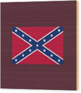 Confederate Naval Jack Flag Wood Print