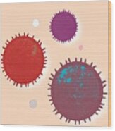 Coronavirus - Abstract Wood Print
