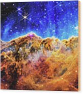 Cosmic Cliffs In The Carinae Nebula In High Definition Wood Print
