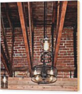 Country Chic Hotel Ceiling Wood Print