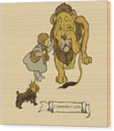 Cowardly Lion Of Oz Wood Print