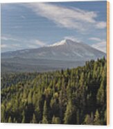 Crater Peak Wood Print