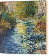 Creekside Tranquility Wood Print
