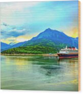 Cruise Ship Ketchikan Alaska Wood Print