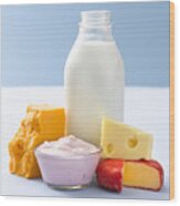 Dairy Products Wood Print
