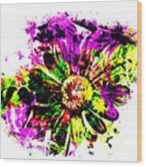 Daisy Abstract Wood Print