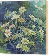 Daisy Bouquet - White Daisies Wood Print