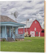 Dalton Farmhouse - Red Oak Ii - Route 66 Wood Print