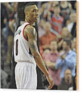 Damian Lillard Wood Print