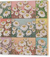 Dancing Daisy Daydreams Collection Wood Print