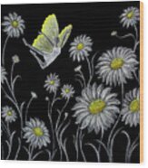 Dancing With Daisies Wood Print
