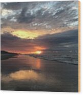 Dawning Of A New Day At Topsail Beach, Nc Wood Print