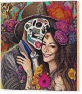 Day Of The Dead Reunion Ii Wood Print