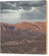Death Valley Epic Clouds Wood Print