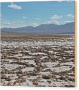 Death Valley Salt Flats Wood Print