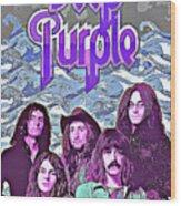Deep Purple Art Smoke On The Water Wood Print