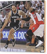 Deron Williams And Terrence Ross Wood Print