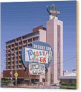 Desert Inn Casino Las Vegas In The Afternoon 1968 Wood Print