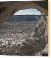 Desert Viewed From Ulrikes Cave Wood Print