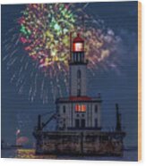 Detour Reef Lighthouse -5853 Wood Print