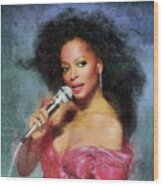 Diana Ross Wood Print