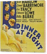 ''dinner At Eight'', With Jean Harlow And John Barrymore, 1933 Wood Print