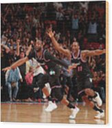 Dion Waiters And Dwyane Wade Wood Print