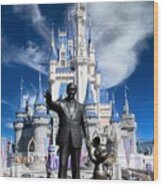 Disney And Mickey Wood Print