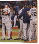Division Series - Boston Red Sox V Tampa Bay Rays - Game Four Wood Print