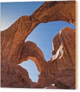 Double Arch And Blue Sky Wood Print