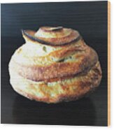 Dramatic Spiral Sourdough Quartet 7 Wood Print