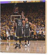 Draymond Green And Stephen Curry Wood Print