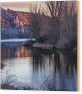 Duero River At Sunset, Soria, Castilla And Leon - Picturesque Ed Wood Print