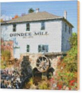 Dundee Mill, Dundee Wi Wood Print