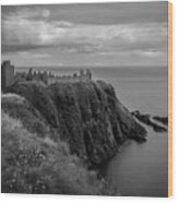 Dunnottar Castle From The South Wood Print