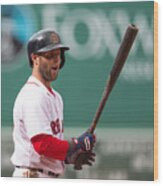 Dustin Pedroia Wood Print