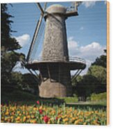 Dutch Windmill Wood Print
