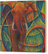 Dynamic Elephant - 3d Wood Print