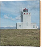 Dyrholaey Lighthouse Ii Wood Print